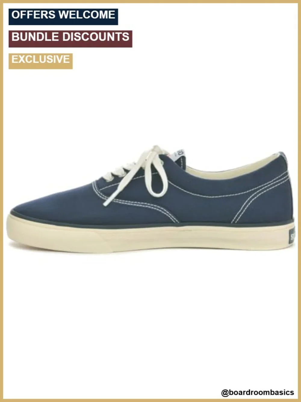 Men's Canvas Boat Shoes - Non-Marking Anti-Slip Rubber Sole, Lace-Up Casual